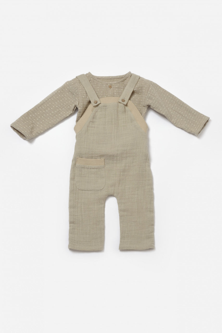 Set bluza si salopeta, Winter muselin, 100% bumbac - , BabyCosy